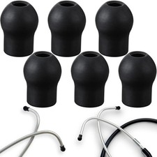 6pcs Stethoscope Ear Tips Replacement, Black Stethoscope Ear Pieces