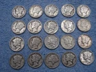 20 SILVER MERCURY DIMES WITH DATES    lot 138