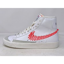 Nike Blazer Mid 'Stitched Swoosh' White Sneakers, Size 6Y / 7.5W DJ2008-161