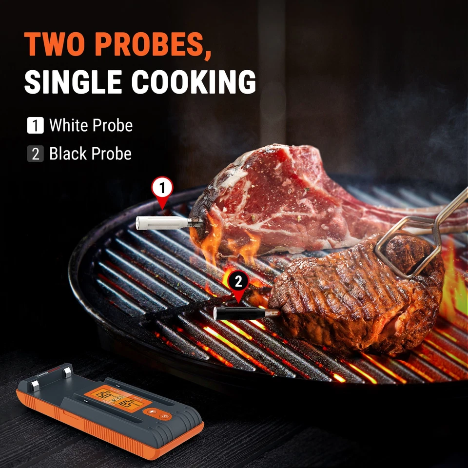 ThermoPro Twin TempSpike TP962W 500FT Wireless Meat Thermometer 2 Probes Booster - Image 3 of 4