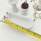 Vintage Miniature Dollhouse Bathroom Set Porcelain Tub Sink Toilet Washstand — photo 2