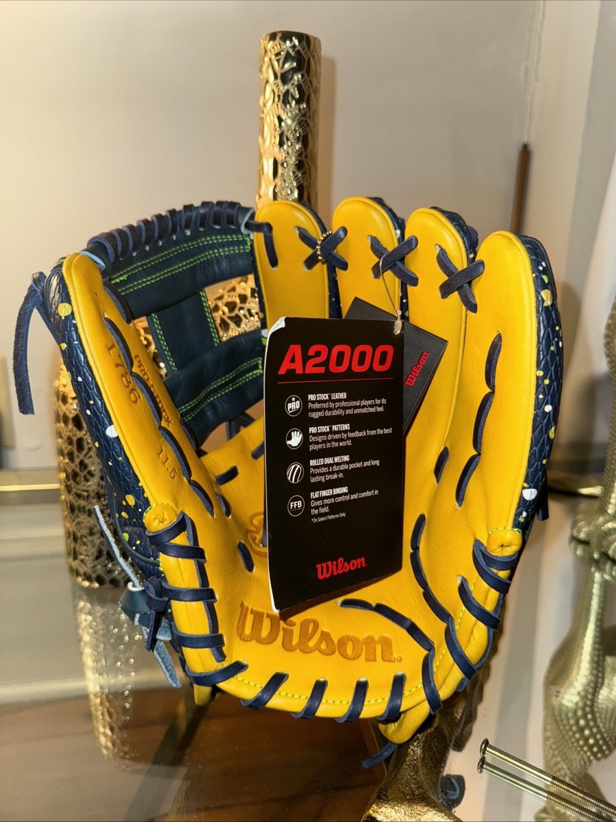 Wilson A2000 軟式グローブ イエロー SG-117 Wilson A2000 Super SnakeSkin 1786 Bananas 11.5