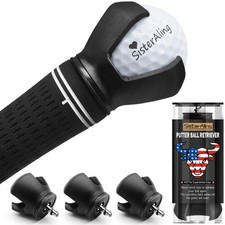 SisterAling 3-Prong Golf Ball Retriever Grabber Pick Up,Back Saver M, black 