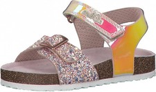 s.Oliver Mädchen Sandalen Sommerschuhe Flache, Mehrfarbig Glitter, EUR 26