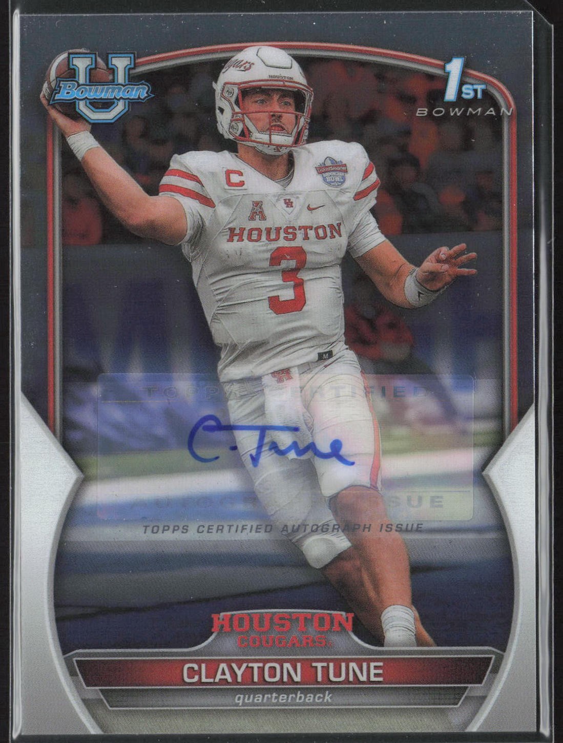 Clayton Tune 2022 Bowman University Chrome #98 Base Auto