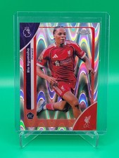 2026 Topps Chrome Premier League Rio Ngumoha RC RayWave Refractor #112 Liverpool