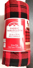 Tablecloth Red Black Rectangle 52 inch x 70 inch