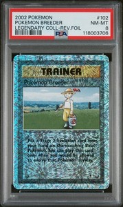 Pokémon Legendary Collection Reverse Holo Pokemon Breeder 102/110 PSA 8 NM-MT