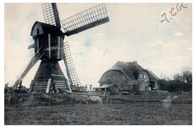 1906 Windmill Farm Scene Vintage Postcard Germany Rotograph Co.