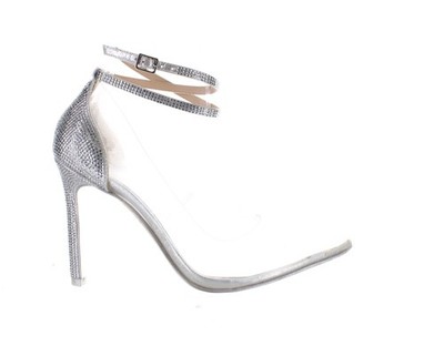 JLO by Jennifer Lopez Womens Morley 2 Clear Ankle Strap Heels Size 7.5 (7758435)