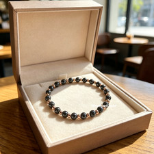 5PCS Genuine Copper Magnetic Hematite Stretch Bracelet Reiki Healing Protective