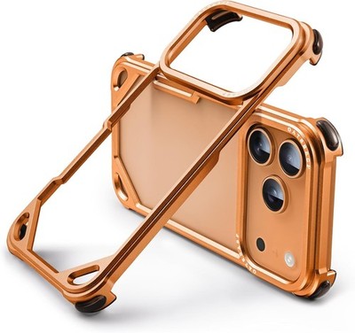 OATSBASF iPhone 17 Pro Bumper Case Ohne Back Design Alurahmen Slim Orange