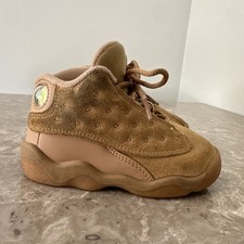 Nike Air Jordan Retro 13 Wheat 2017 TD Toddler 7C Authentic Brown Used Trainer