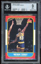 Wayman Tisdale Rookie Card 1986-87 Fleer #113 BGS 9. rookie card picture