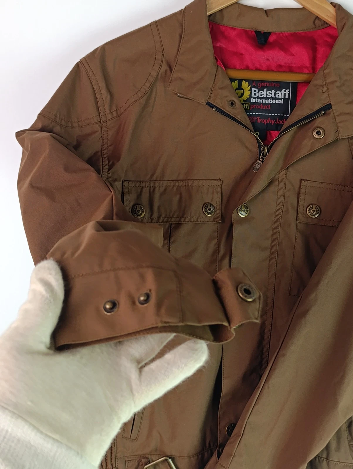 BELSTAFF Tourmaster Trophy Jacket Brown Nylon Biker Motorcycle Men Sz IT 50 M L image 10