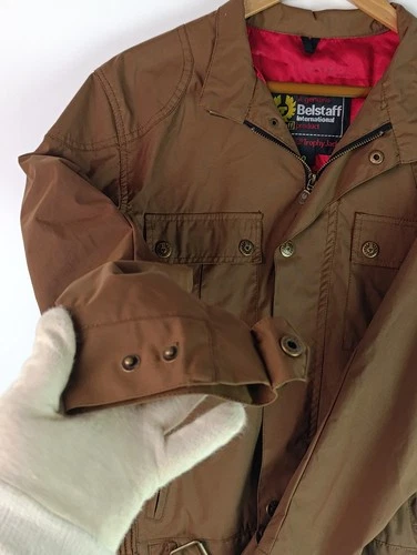BELSTAFF Tourmaster Trophy Jacket Brown Nylon Biker Motorcycle Men Sz IT 50 M L image 10