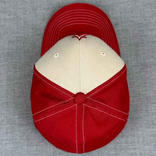 Los Angeles Angels Hat Cap Adult Flexfit Red Tan Baseball '47 Measures 57cm Mens - Picture 7 of 11