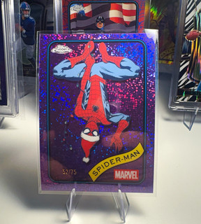 Topps 2025 Topps Chrome Marvel Spider Man Purple Refractor /75 EMPLOYEE ONLY