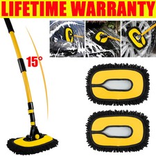 PRO. 15° Curved Car Wash Brush Adjustable Telescopic Mop Vehicle Cleaning Tool