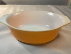 Vintage Pyrex 043 1.5 Qt. Oval Orange Casserole Dish No Lid 10”x7”x3”