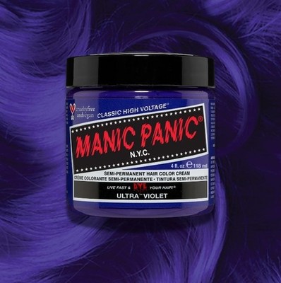 [3 Pack] Manic Panic Vegan Semi Permanent Hair Dye Color 40z [ Ultra Violet ]