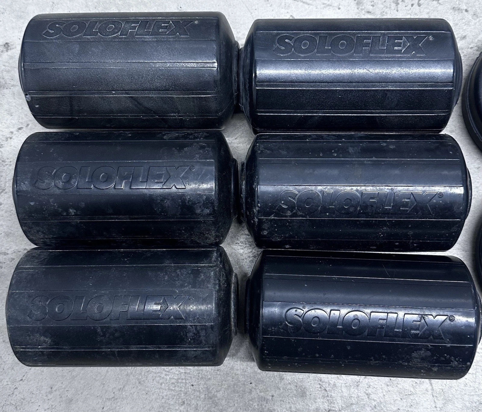 Soloflex Rubber Foam Roller Pad Cushion Set of 6