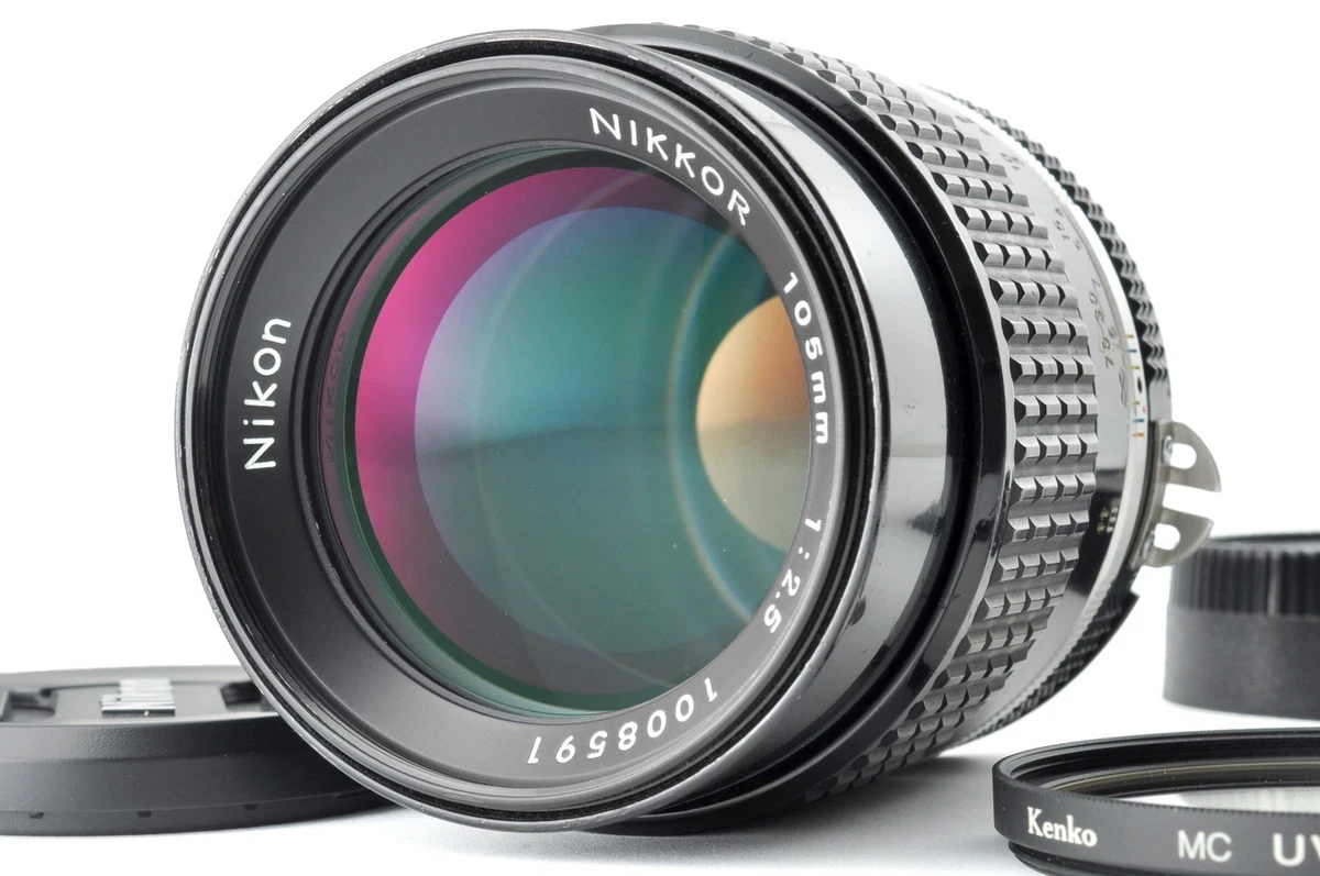 Nikon AI-S Camera Lenses 105mm Focal f/2.5 Maximum Aperture for