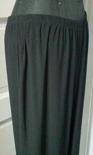 Wide Leg Black Pull on Style Dress Pants Slacks 12