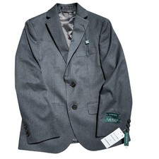 NWT Lauren Ralph Lauren Blayton Medium Grey Boy's Suit Blazer Jacket Size 10R