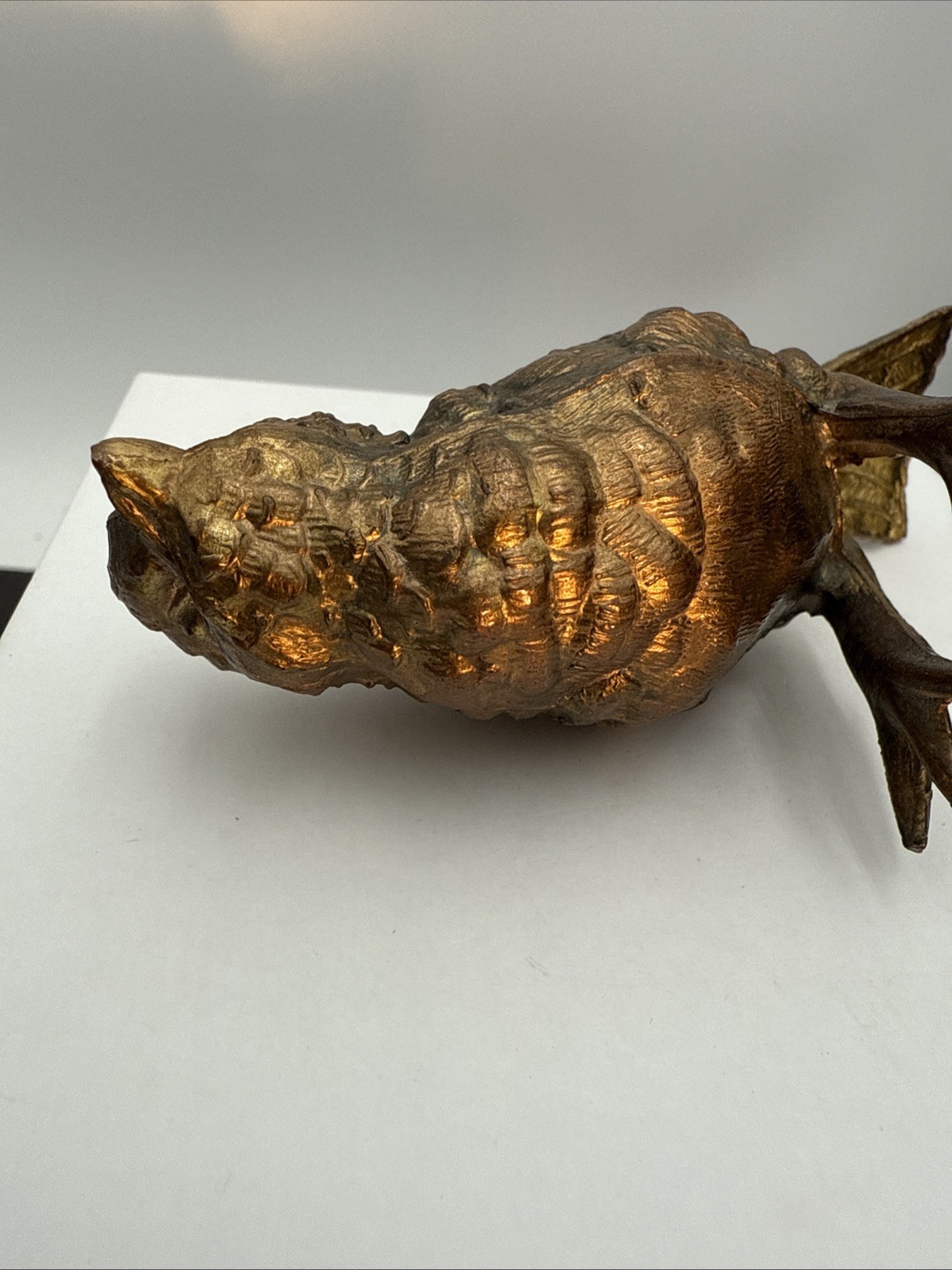 Vintage Cast Metal Standing Sewing Bird Pin Cushion