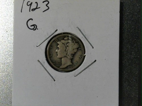 1923 Mercury Dime  "Actual Coin Pictured - Not Cleaned" Good Condtion