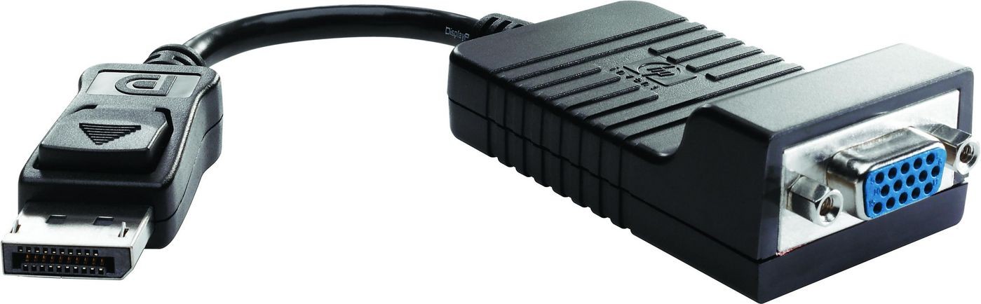 HP AS615AA DisplayPort to VGA Adapter – 0.2m Cable, Male/Female, 60g