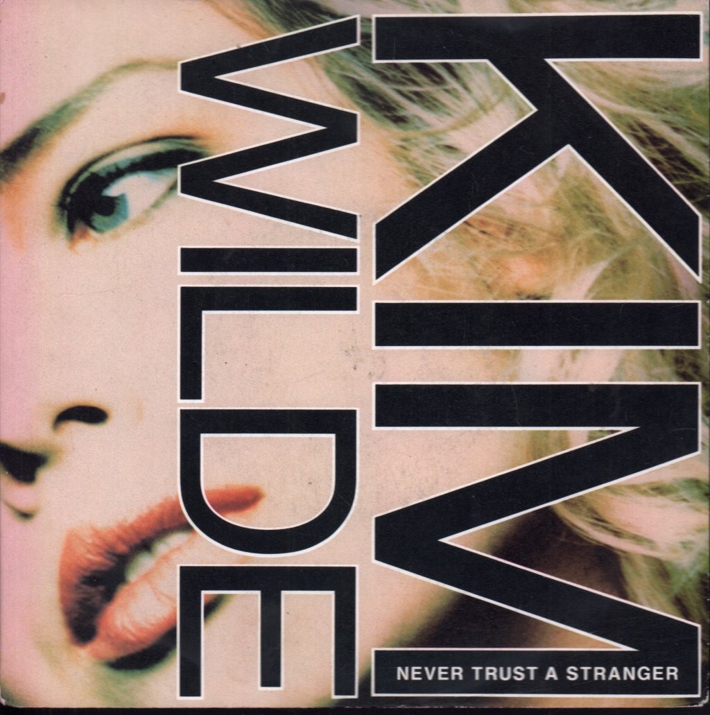 Kim Wilde Never Trust A Stranger 7"" vinyl UK MCA 1988 paper label design with