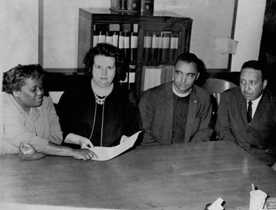 Reverend James P Breeden second right meets left right Mrs Ru- Boston Old Photo