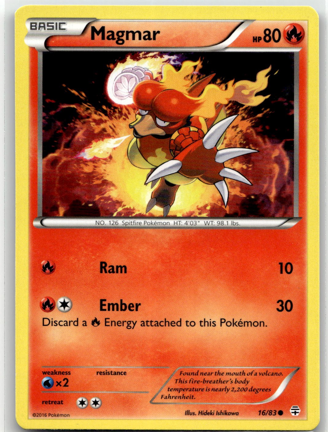 Magmar 16/83 Common Generations Pokemon LP