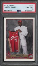 2003 Topps Lebron James #221 Rookie Card PSA 8