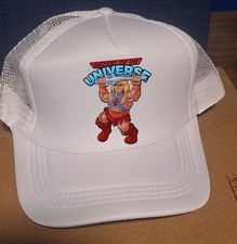 Adjustable Trucker Baseball Hat Cap White Masters of the Universe He Man MOTU