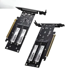 4 SSD to PCIE 4.0 Expansion Card, 4 NVMe M.2 M key SSD To PCIe X16 Adapter