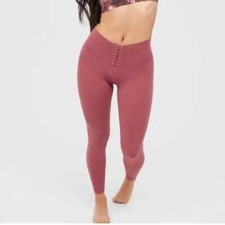 OFFLINE by Aerie Real Me Size Large Brick Stone High Rise Lace-Up 7/8 Leggings
