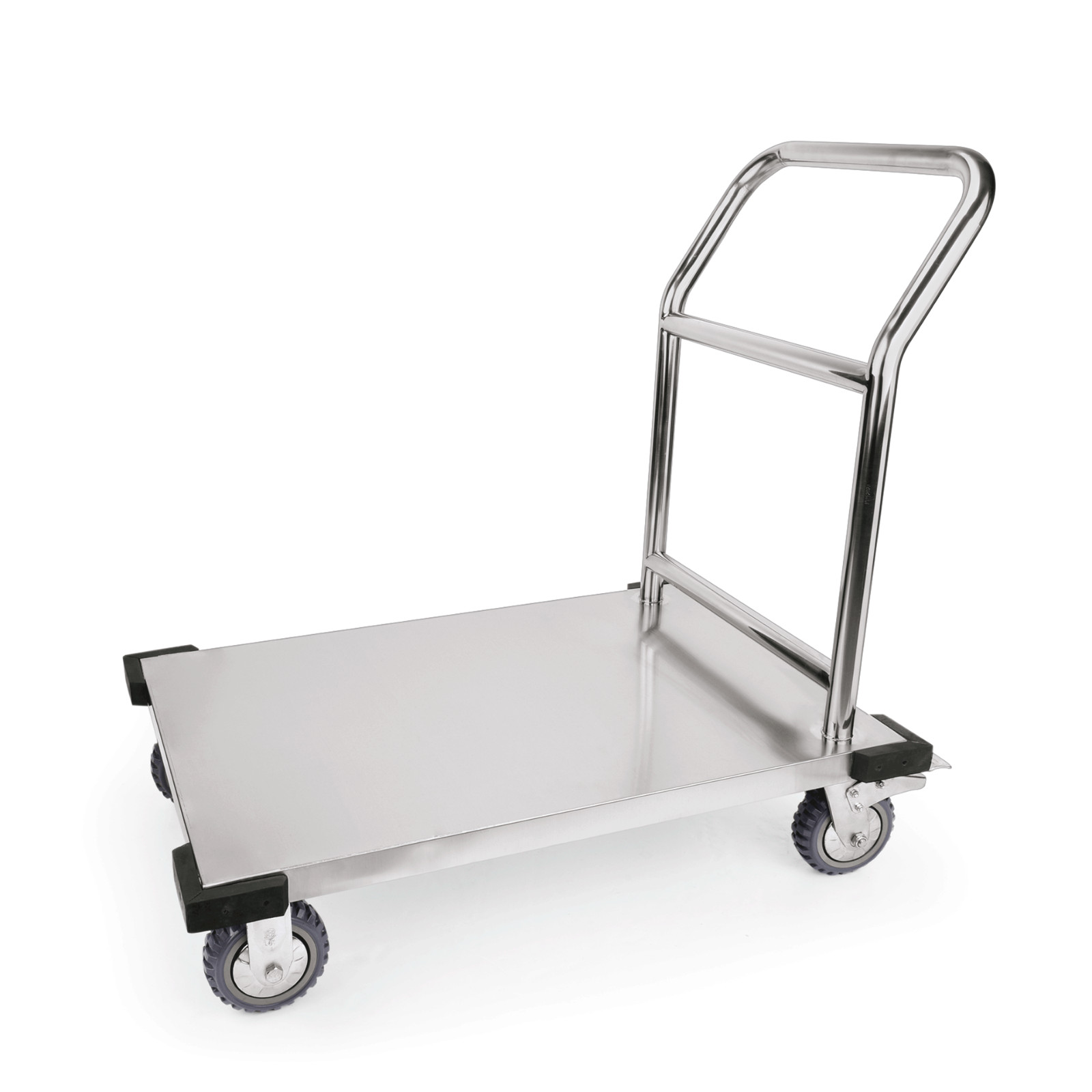 Transport Trolley Wheeled Trolley Load capacity up to 180 kg Stainless Steel 2 Wheels with Brakes