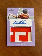 Luke Heefner 2019 Leaf Perfect Game Lavender Patch Auto PA-LH1 Dallas Baptist /5