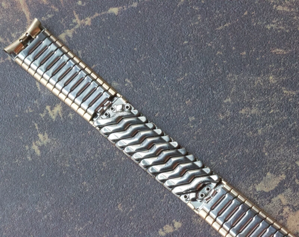  Kreisler EE. UU. Oro Amarillo Relleno Vintage 11/16 Pulgadas 17.3mm Correa de Reloj Años 60 Nuevo de Lote Antiguo Foto 4 de 4