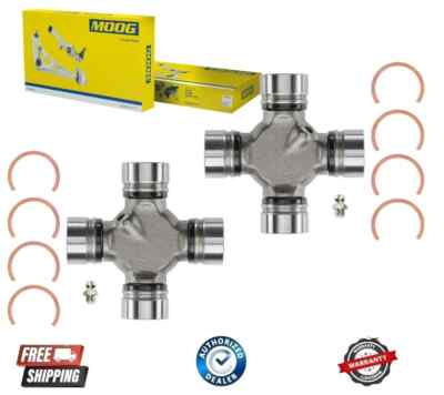 NEW MOOG Greaseable Premium Driveshaft Universal Joint 2PCS Set Front