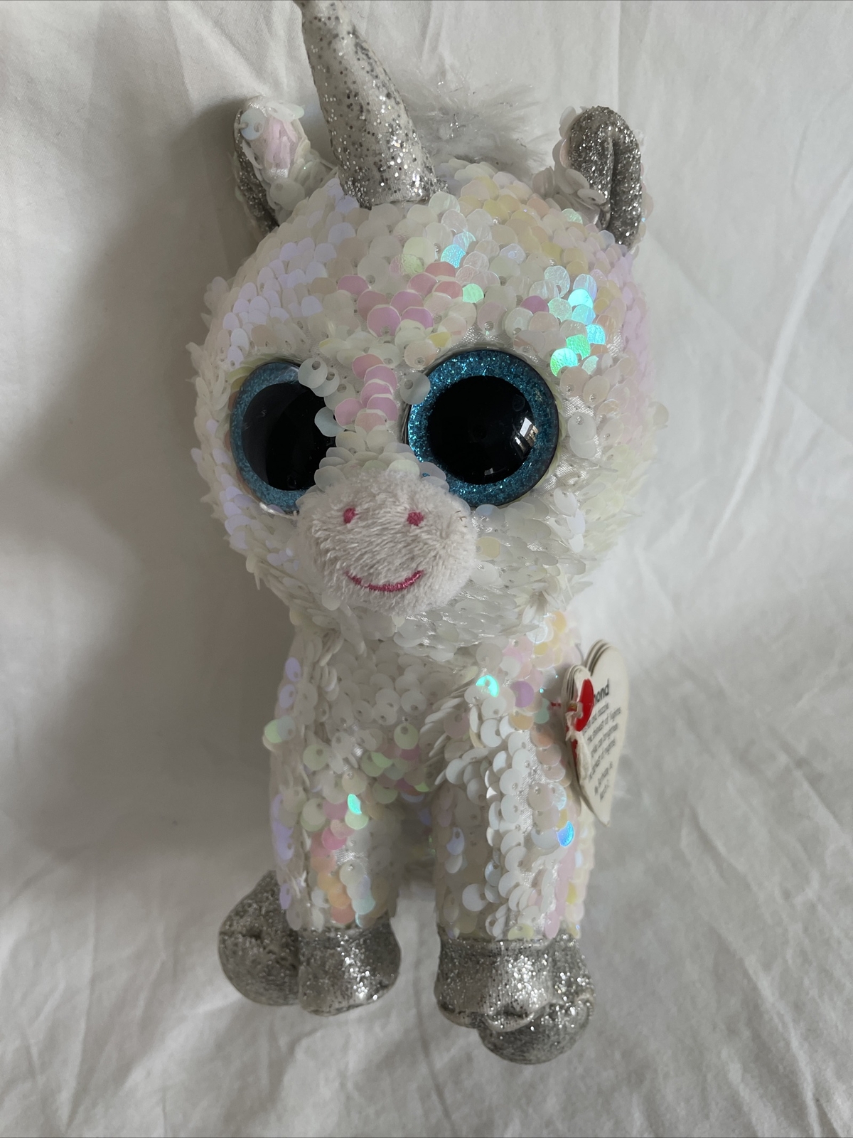 Ty Beanie Boo Flippables Unicorn Pixy. 15cm soft toy plush With Tags