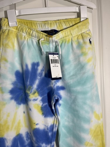 NWT Polo Ralph Lauren tie dye fleece jogger sweatpants Sz XL/TG (16) youth - Picture 3 of 5