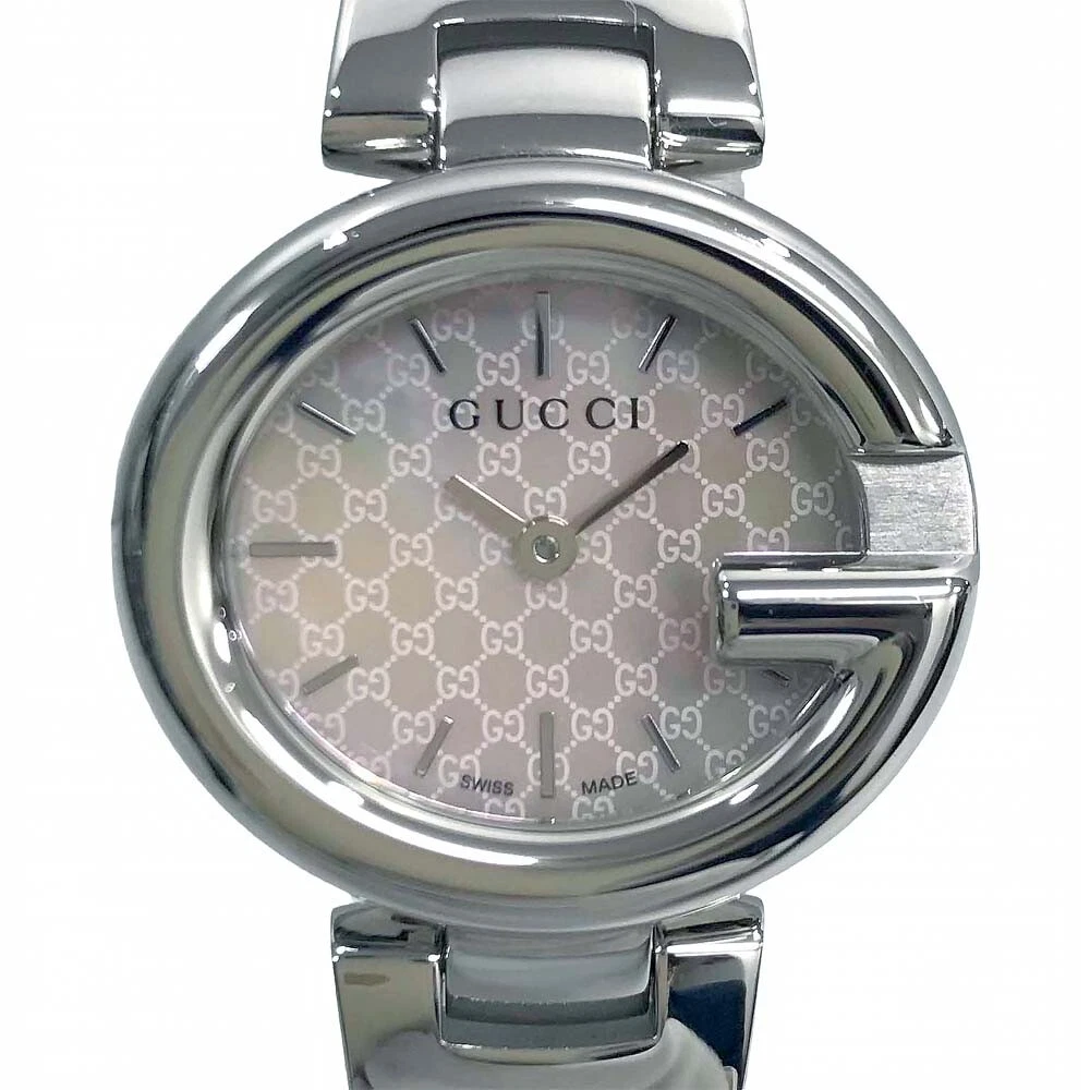 Beauty Accessories Gucci YA134510 134.5 Bangle Watch Pink Shell Dial Qua