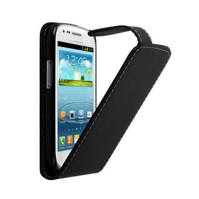 Flip Handy Tasche für Samsung Galaxy S3 Mini I8200N Schutz Hülle Case Schwarz
