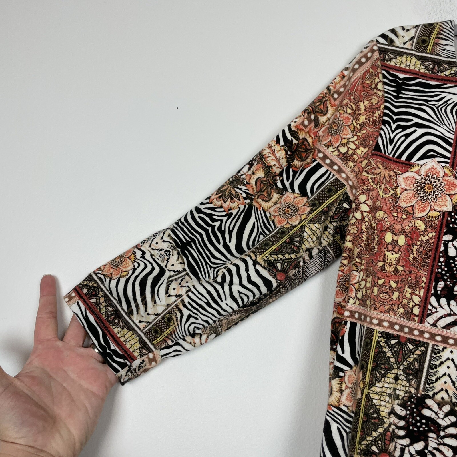 Chicos Multi Colored Square Neck Multi Print Flor… - image 7