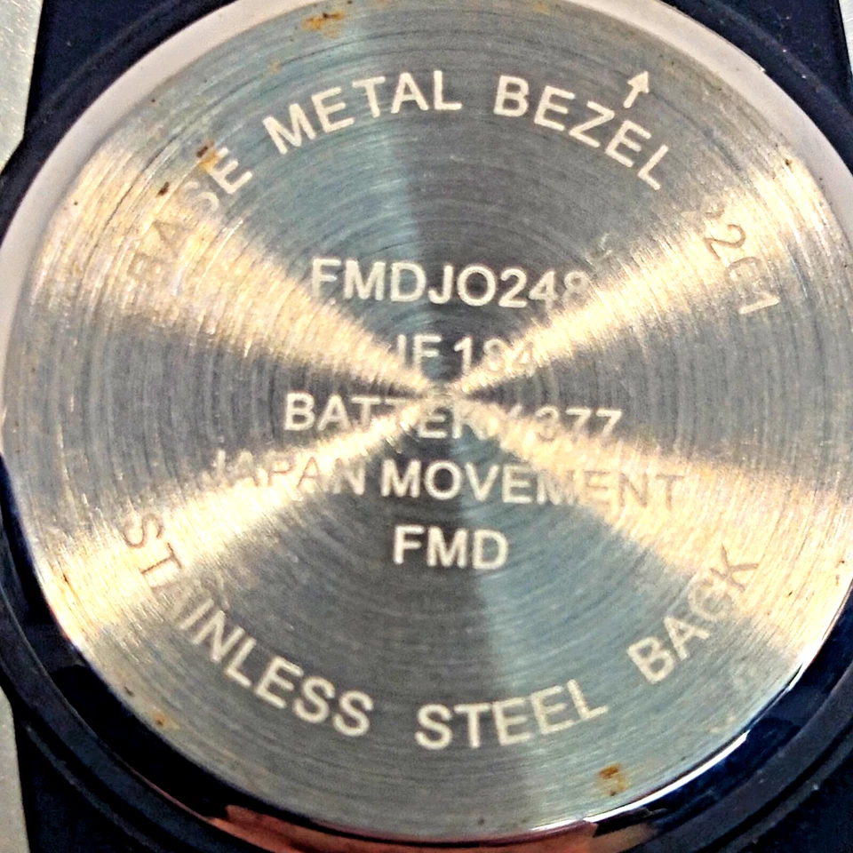 Reloj FMD Hombre Correa Silicona Negra Esfera Negra 42mm Batería Nueva Foto 3 de 4