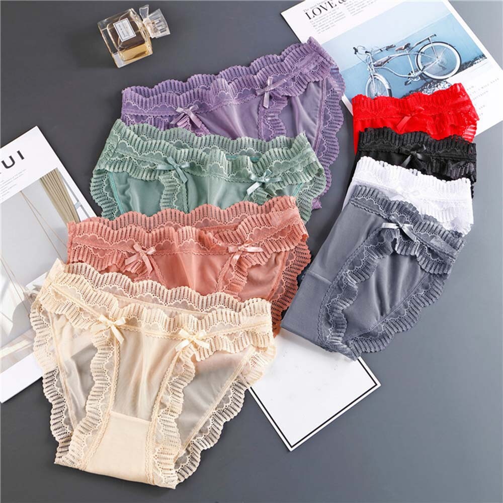 G String Underwear Underpants Women Thong Mesh Lace Panties Sexy Briefs